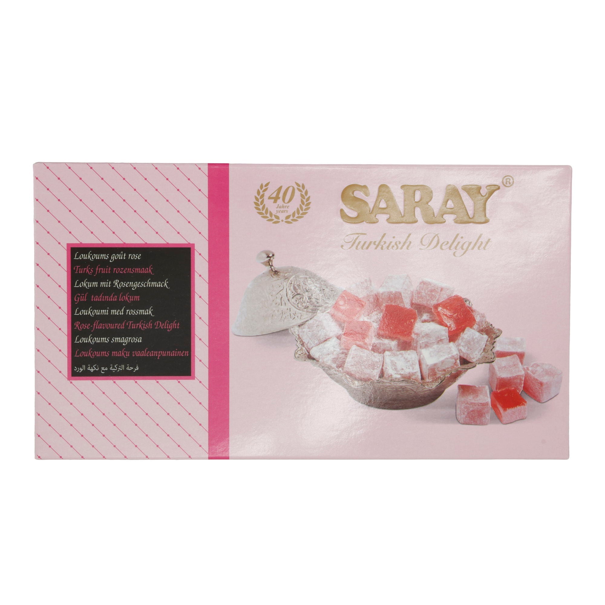 Lokum Turkish Delight Saray | Süßigkeit | Mit Rosenaroma | 400 g SARAY